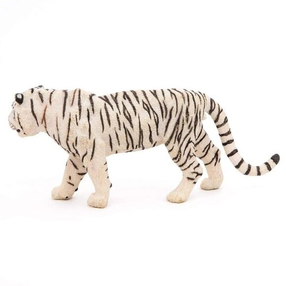 White Tiger Figurine - Hand Painted Wild Animal Toy Action Figure -‎ Papo - Picture 7 of 8